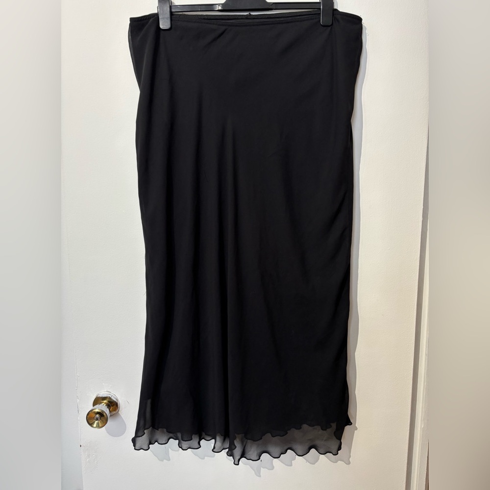 Tradition Vintage Chic Black Midi Skirt for Women